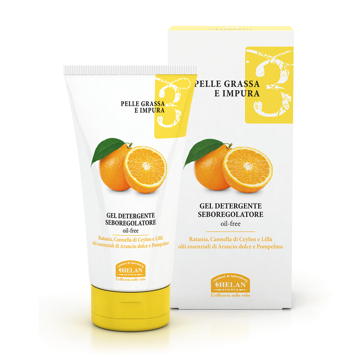 HELAN Linea Viso 3 - Pelle Grassa e Impura - Gel Detergente Seboregolatore