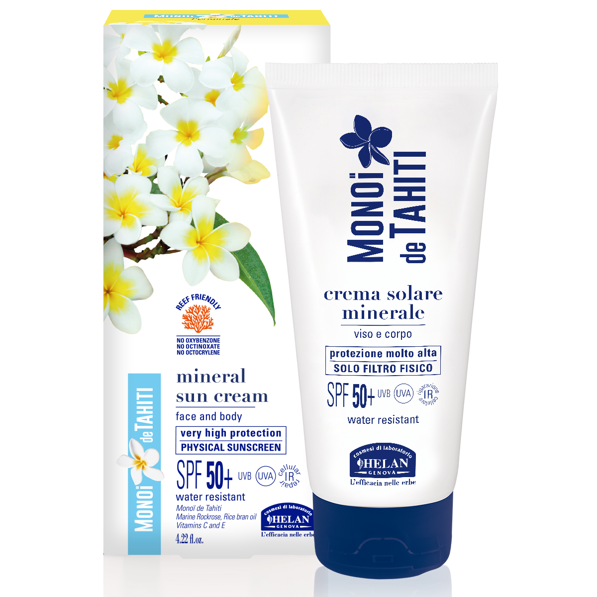 HELAN MONOI DE TAHITI Crema Solare Minerale SPF 50+ 125ml