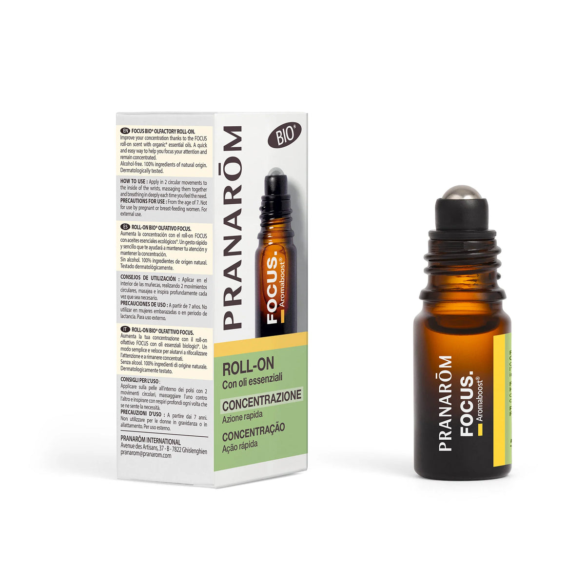 PRANAROM Aromaboost roll-on FOCUS - Bio