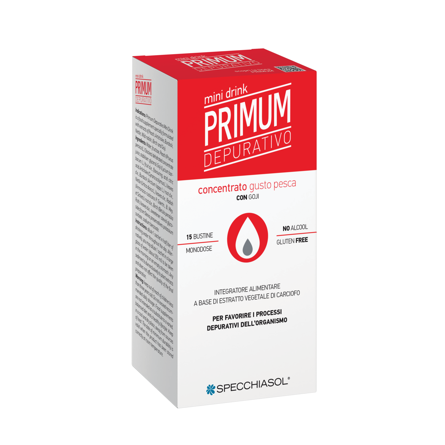 SPECCHIASOL Primum Depurativo gusto Pesca – Minidrink 15 bustine