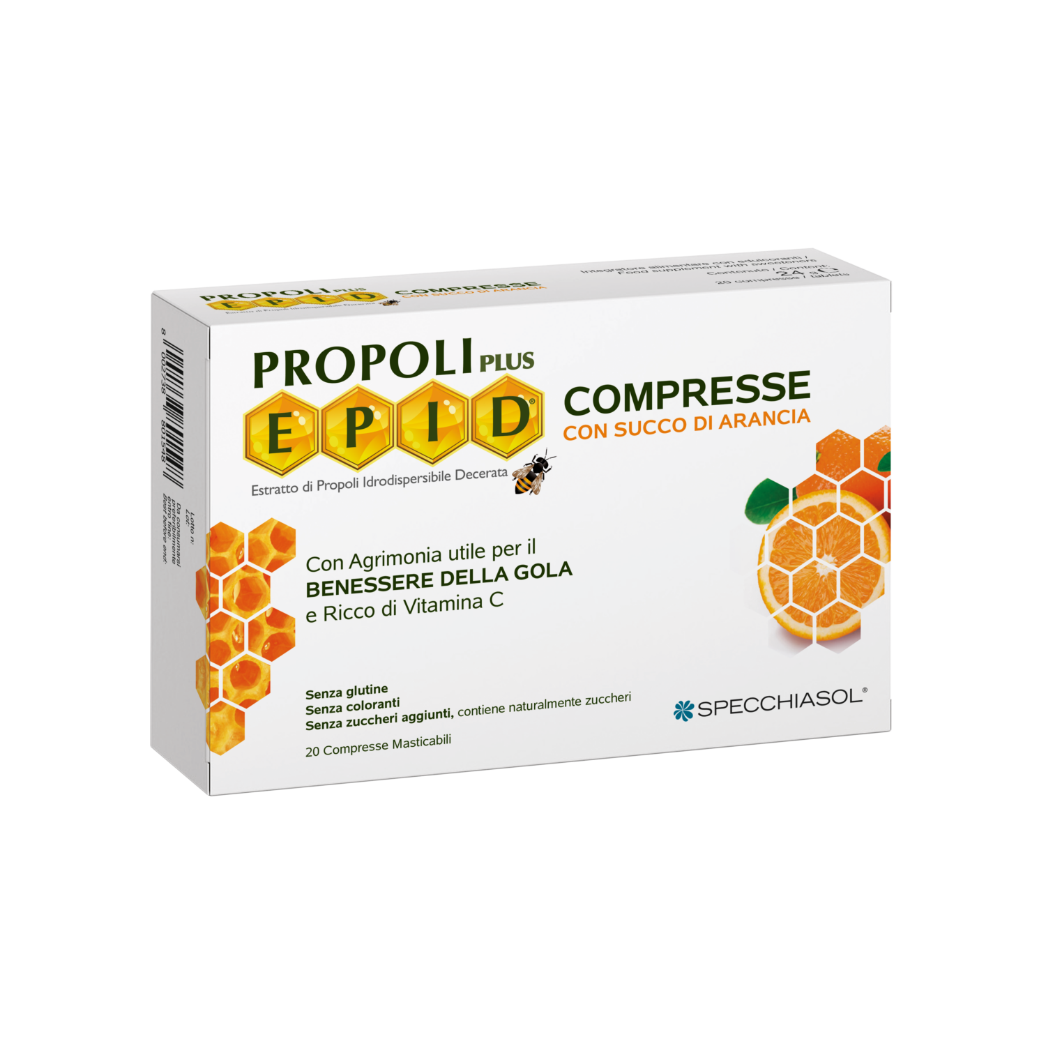 SPECCHIASOL Propoli Plus Epid Arancia 20 cpr