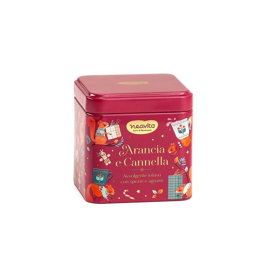 NEAVITA Barattolino ROSSO con Infuso Arancia e Cannella Filtroscrigno