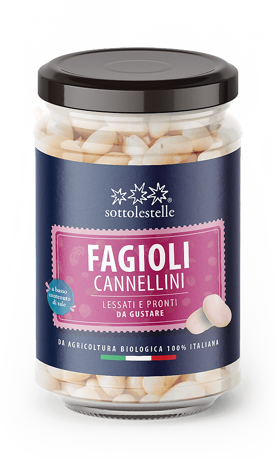 Fagioli Cannellini in vetro sotto le stelle