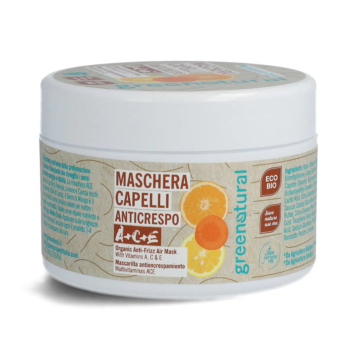 GREEN NATURAL Maschera Capelli Anticrespo ACE 200ml