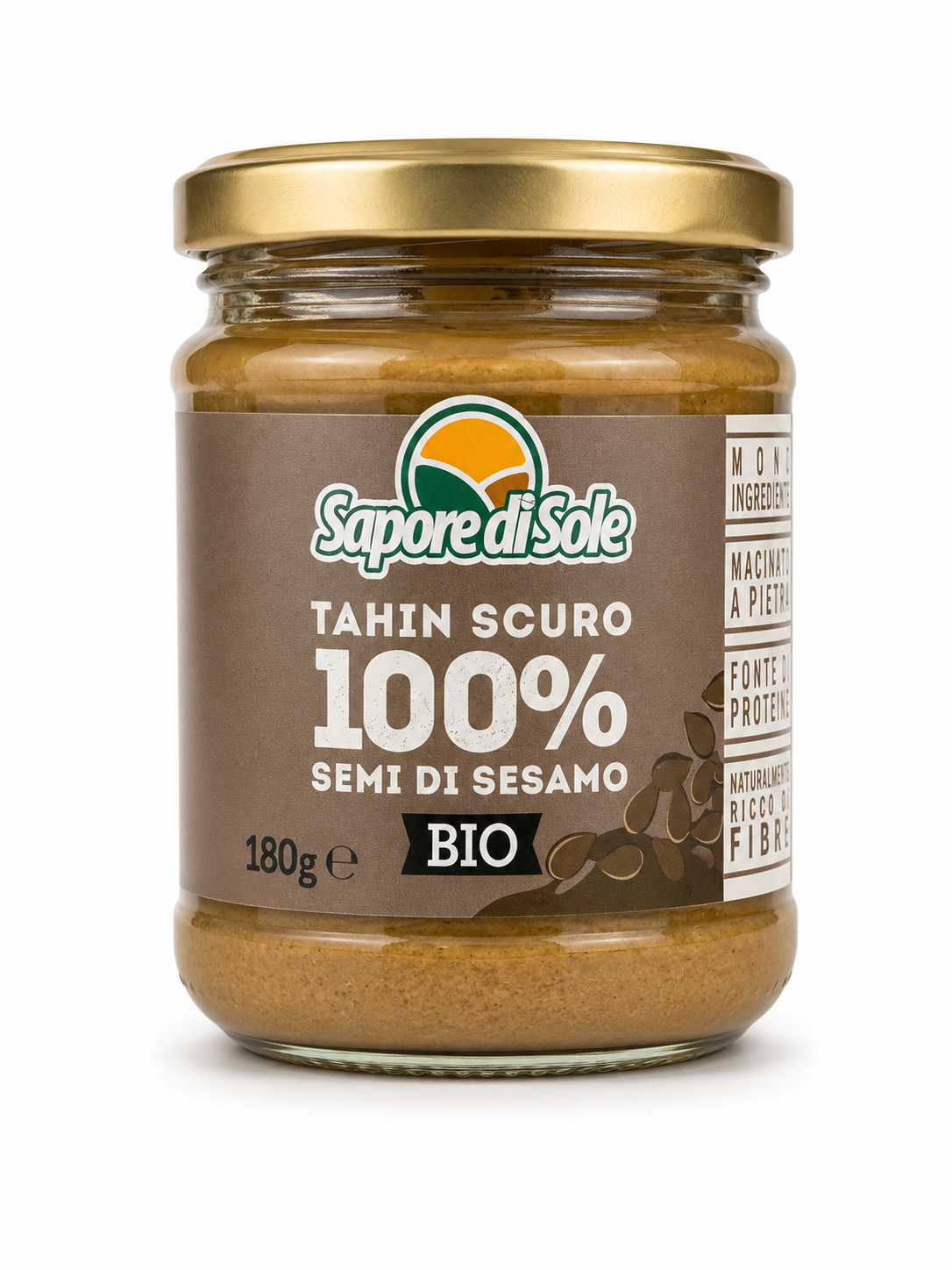 Sapore di Sole Tahin Scuro 100% Semi di Sesamo 180gr