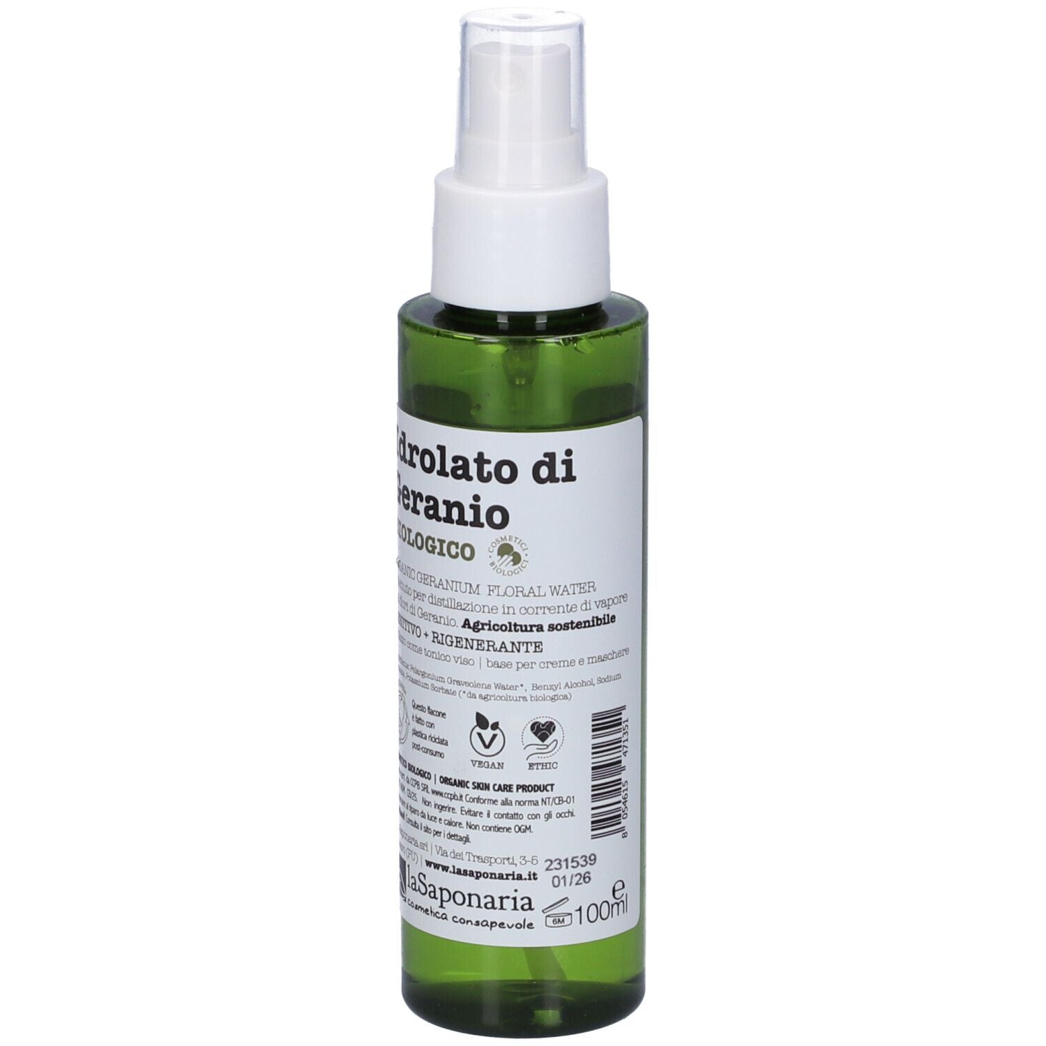 LA SAPONARIA Idrolato di Geranio 100ml