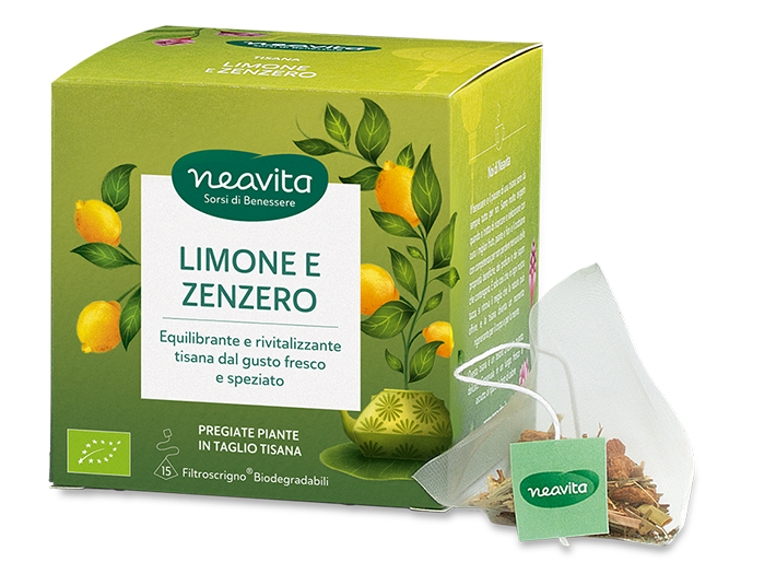NEAVITA Filtroscrigno Limone e Zenzero BIO 15 filtri