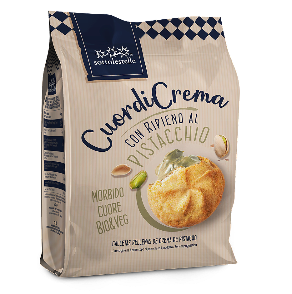 Sotto le Stelle - Biscotti Cuor di crema Pistacchio