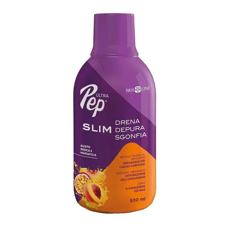 BIOS LINE UltraPep Slim Drena Depura Sgonfia 500ml - gusto Pesca e Maracuja