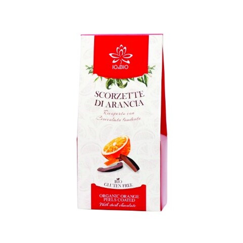 Io&Bio Scorzette di Arancia ricoperte di Cioccolato Fondente 80gr