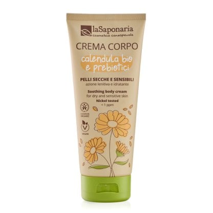 LA SAPONARIA Crema Corpo Pelli secche e sensibili – Calendula Bio e Prebiotici