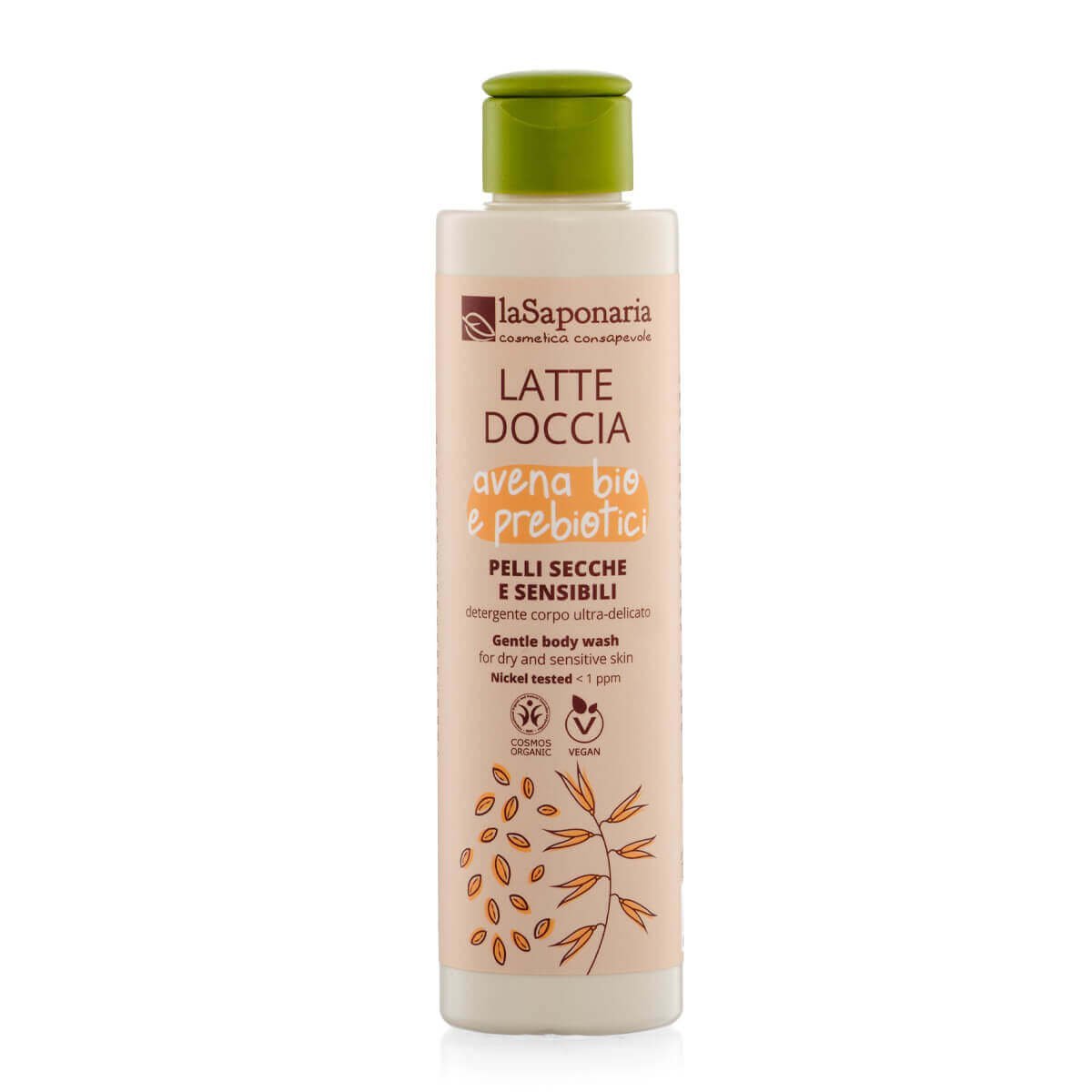 LA SAPONARIA Latte doccia per pelli secche e sensibili - Avena Bio e Prebiotici