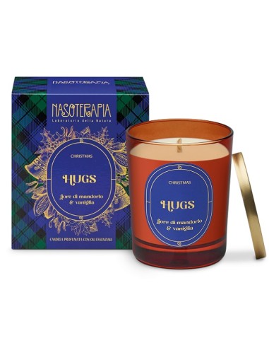 NASOTERAPIA Candela 180 g Christmas is in the air HUGS Fior di Mandorlo e Vaniglia