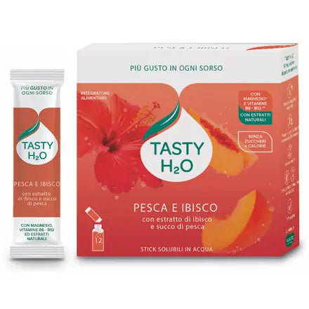 NEAVITA Tasty H2O 12 stick gusto Pesca e Ibisco