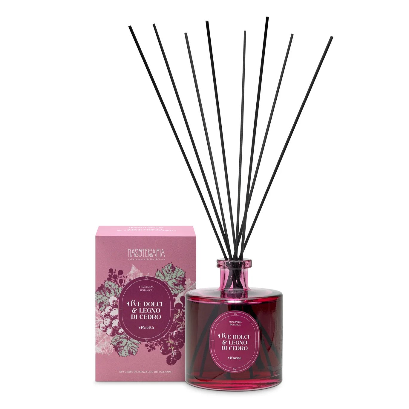 NASOTERAPIA Uve Dolci e Legno di Cedro Diffusore a Bastoncini 500ml
