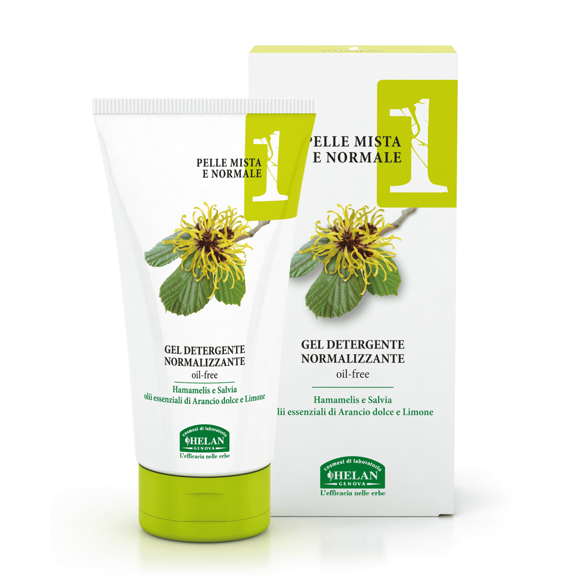 HELAN Linea Viso 1 - Pelle Mista e Normale - Gel Detergente Normalizzante