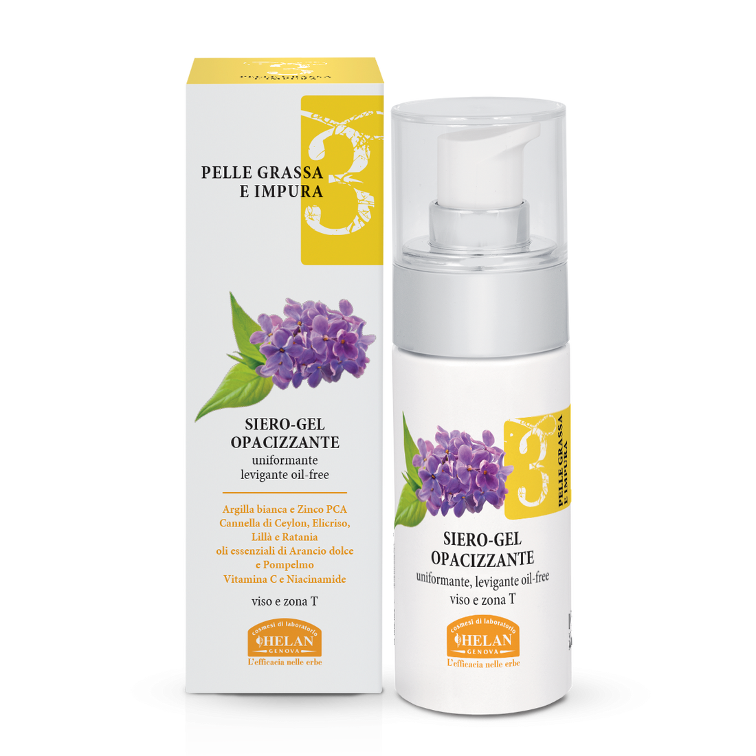 HELAN Linea Viso 3 - Pelle Grassa e Impura - Siero-Gel Opacizzante