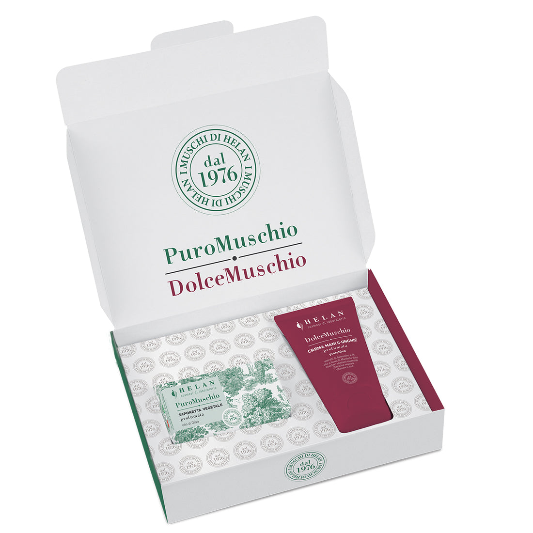 HELAN Cofanetto Puro Muschio saponetta + Dolce Muschio Crema mani