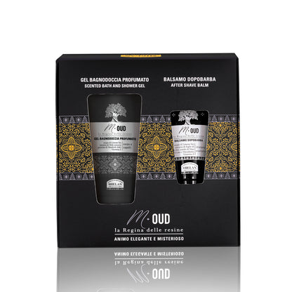 HELAN M-Oud Cofanetto - Gel Bagnodoccia Profumato 75 ml + Balsamo Dopobarba 20ml