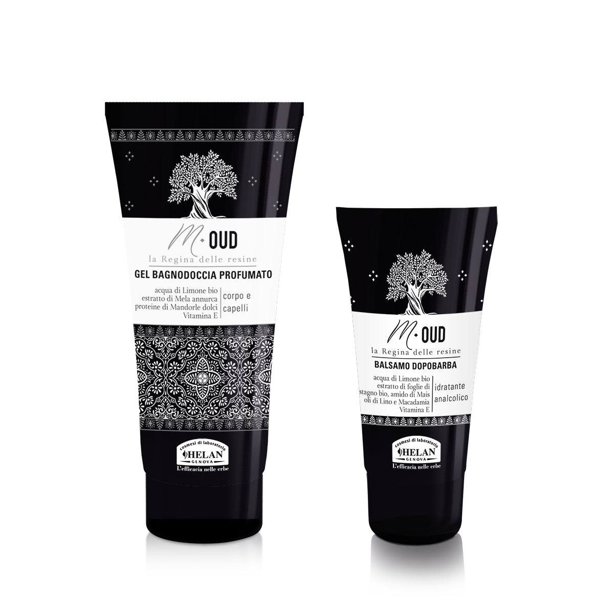 HELAN M-Oud Cofanetto - Gel Bagnodoccia Profumato 75 ml + Balsamo Dopobarba 20ml