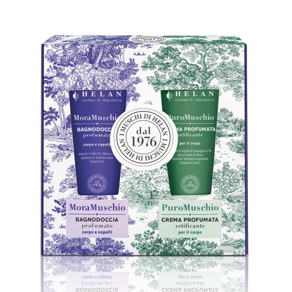 HELAN I Muschi Cofanetto - Bagnodoccia Profumato 75 ml + Crema Profumata Setificante 75ml