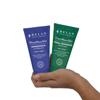 HELAN I Muschi Cofanetto - Bagnodoccia Profumato 75 ml + Crema Profumata Setificante 75ml