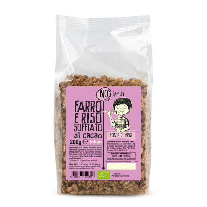 Bio Family Farro e Riso Soffiato al Cacao 200gr