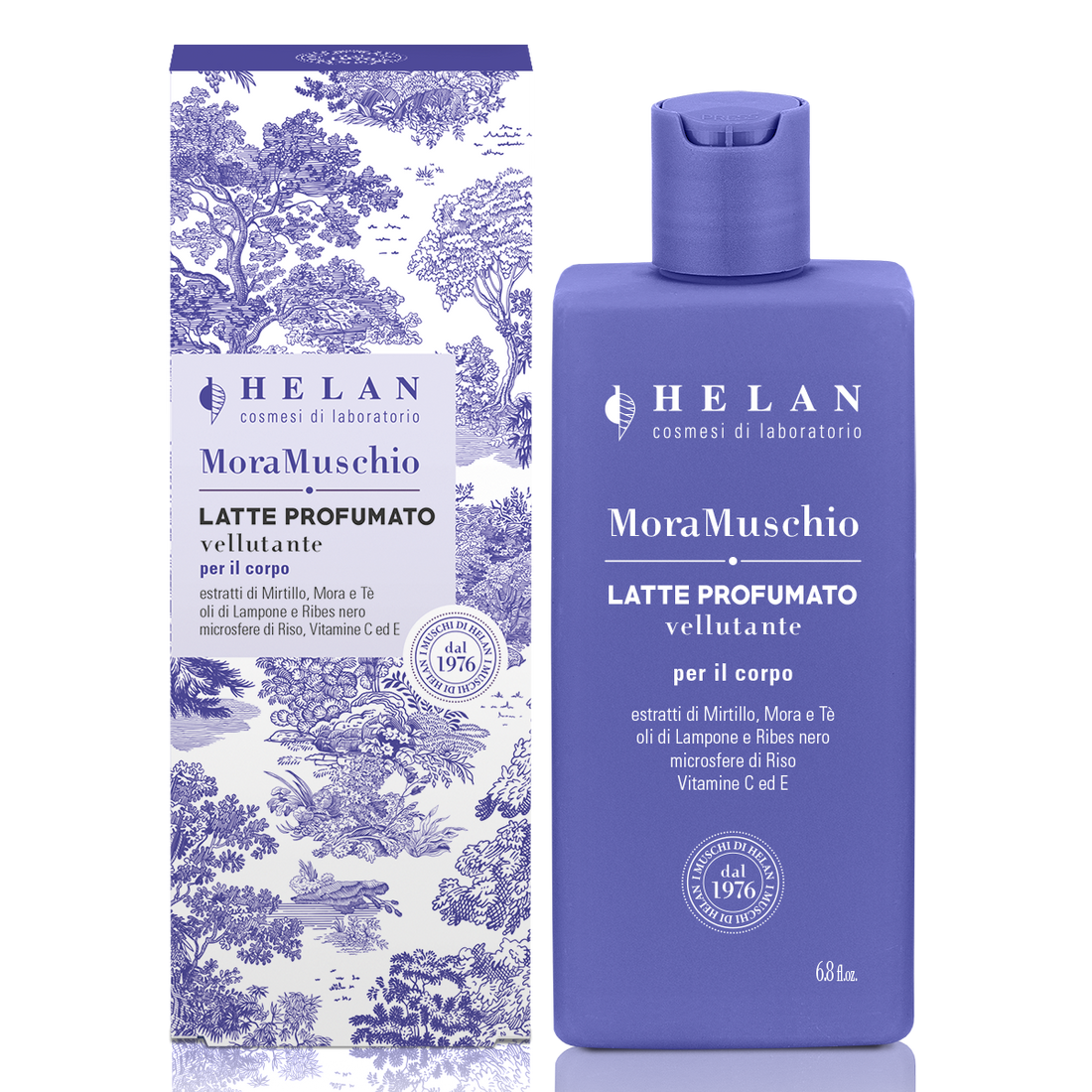 HELAN Mora &amp; Muschio Latte Profumato Vellutante 200ml