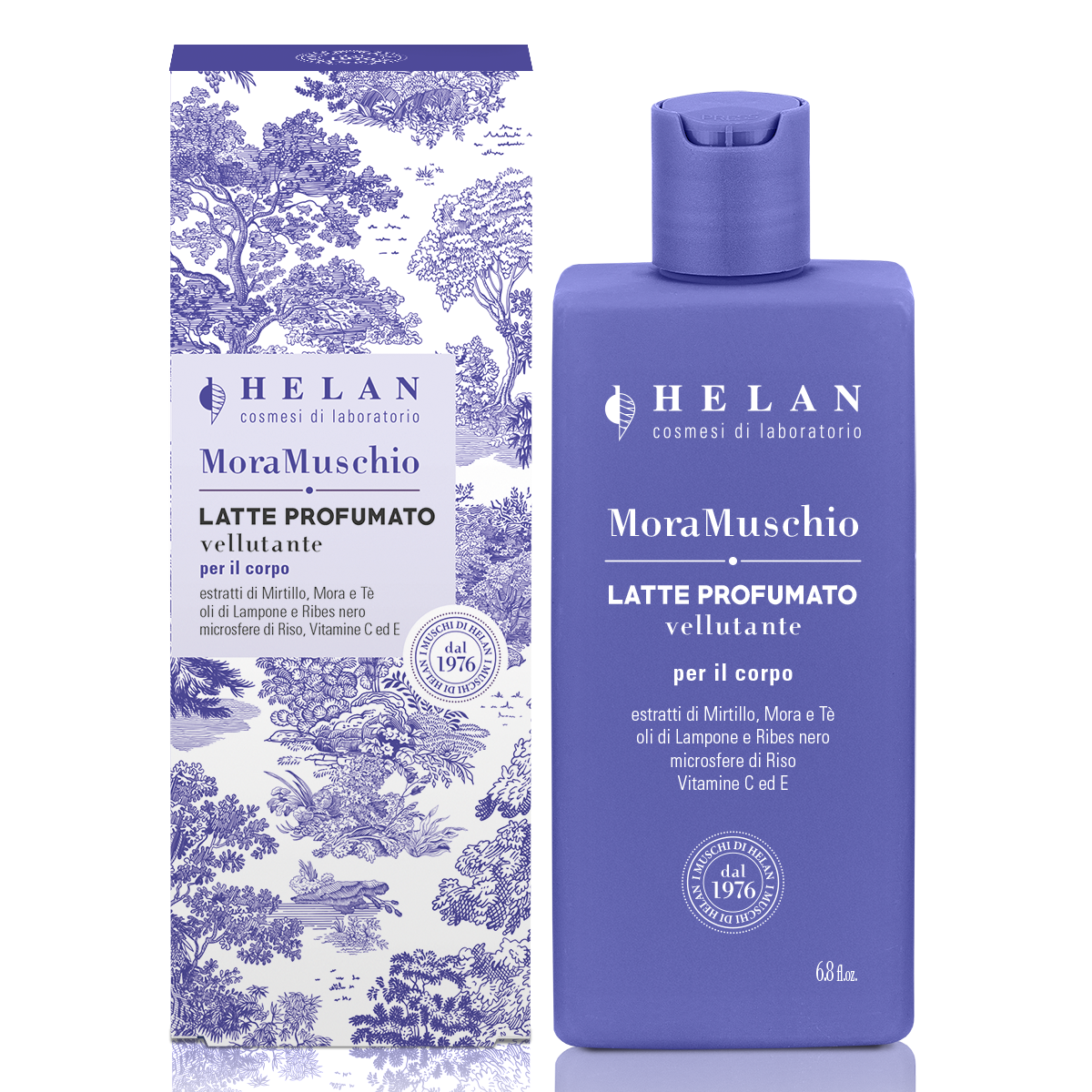 HELAN Mora &amp; Muschio Latte Profumato Vellutante 200ml