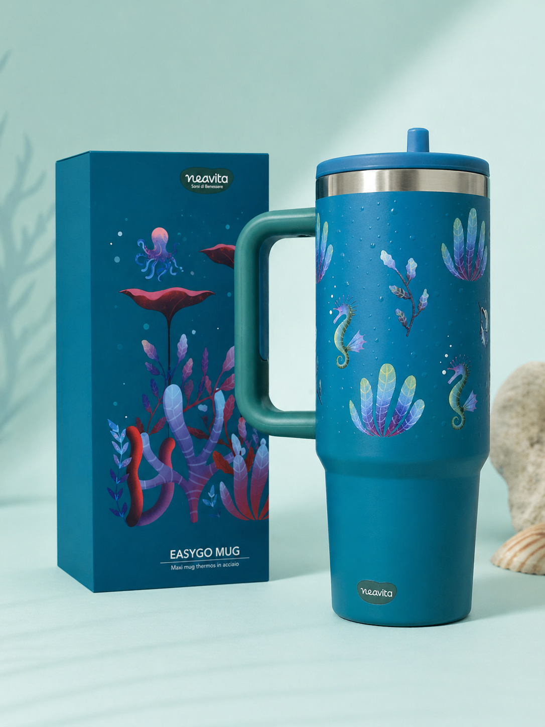 NEAVITA Easy Mug Thermos in Acciaio 900ml