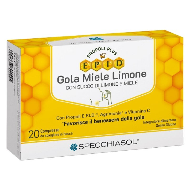 SPECCHIASOL Epid Gola Miele e Limone 20 cpr
