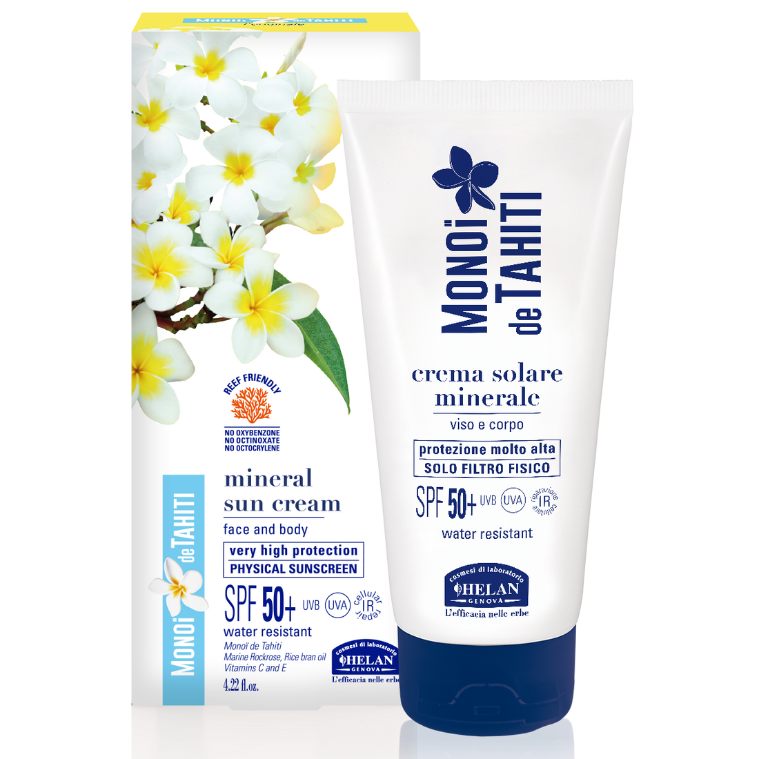 HELAN MONOI DE TAHITI Crema Solare Minerale SPF 50+ 125ml