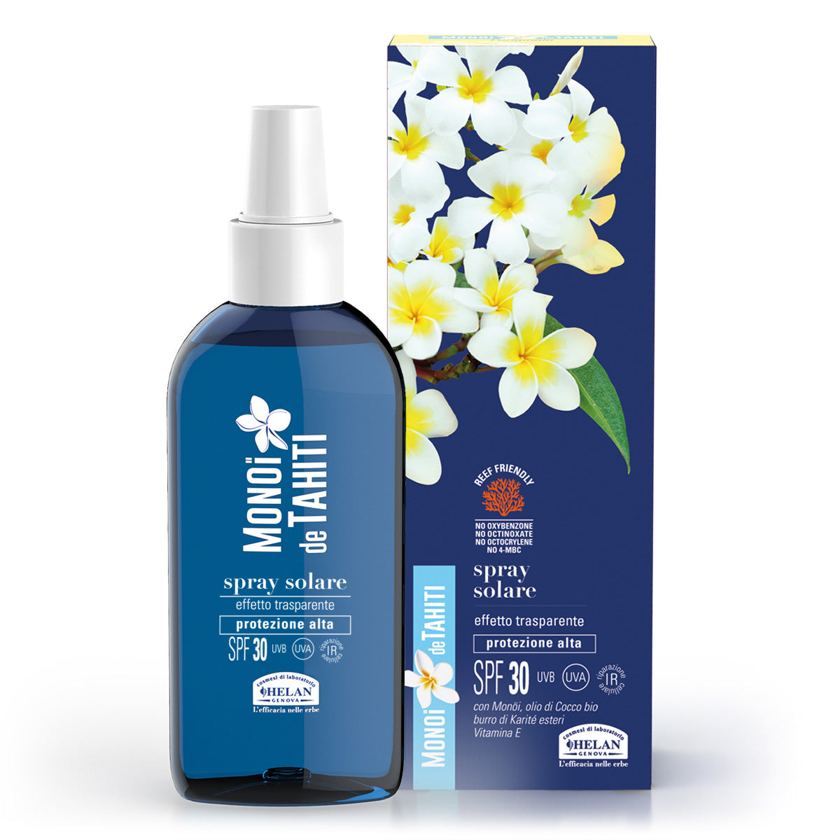 HELAN MONOI DE TAHITI Spray Solare Effetto Trasparente SPF30 150mL