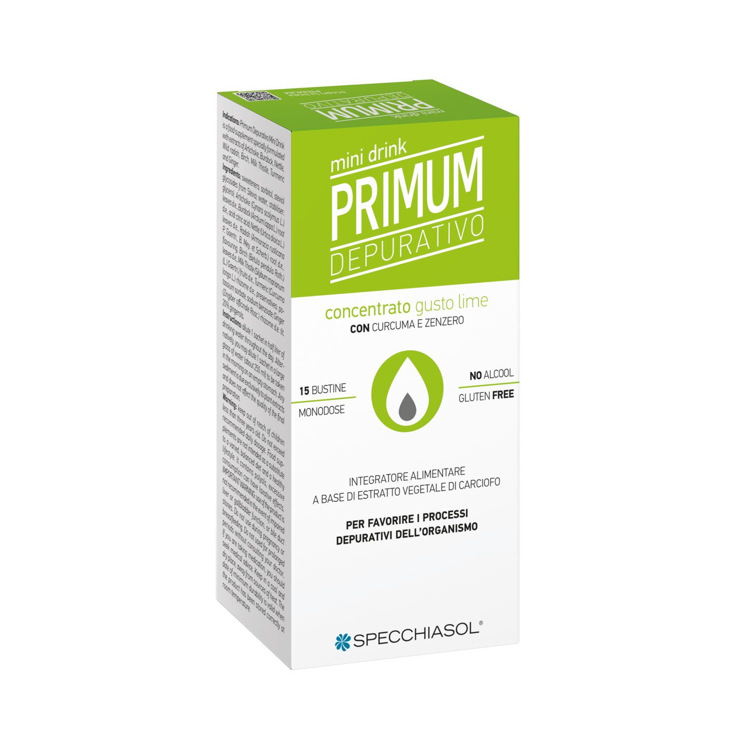 SPECCHIASOL Primum Depurativo gusto Lime – Minidrink 15 bustine