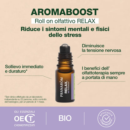 PRANAROM Aromaboost roll-on RELAX BIO - 5 ML
