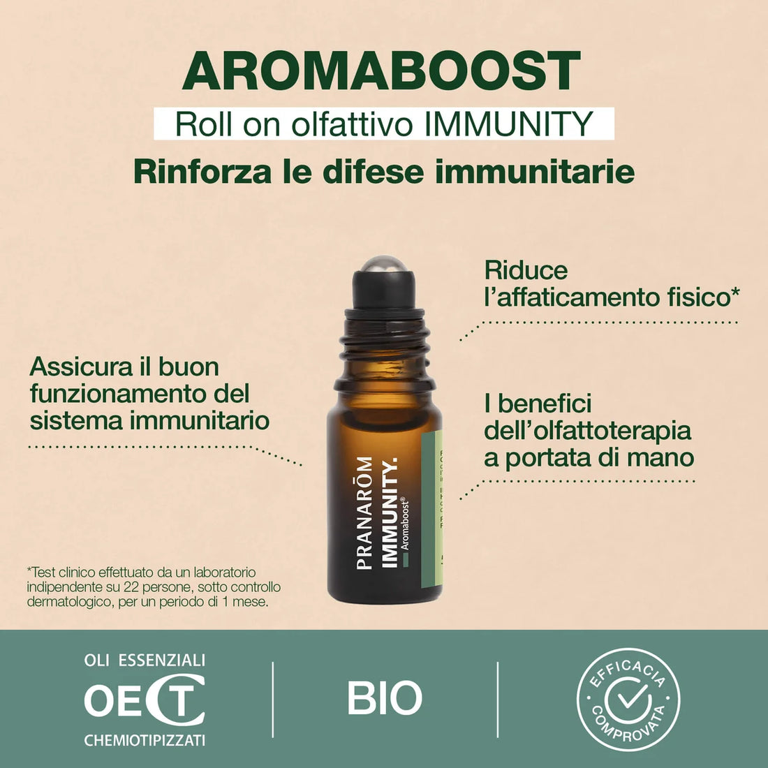 PRANAROM Aromaboost roll-on IMMUNITY BIO 5 ML - Bio