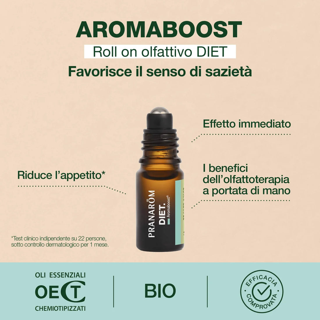 PRANAROM Aromaboost roll-on DIET BIO - 5 ML