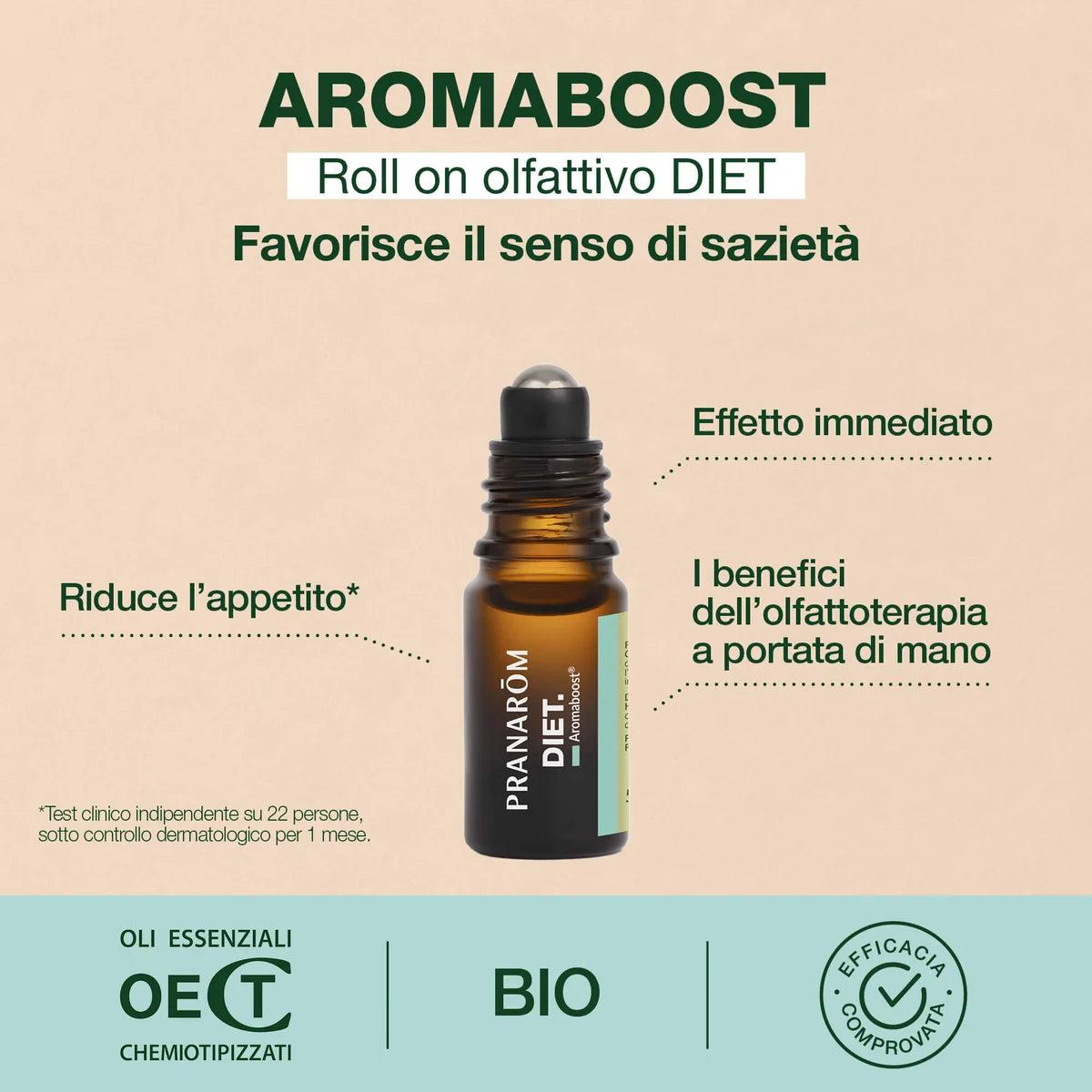 PRANAROM Aromaboost roll-on DIET BIO - 5 ML