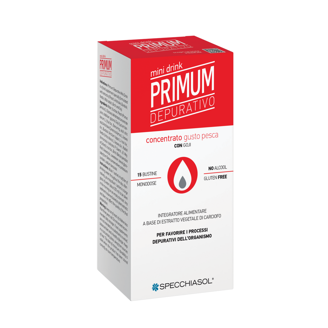 SPECCHIASOL Primum Depurativo gusto Pesca – Minidrink 15 bustine
