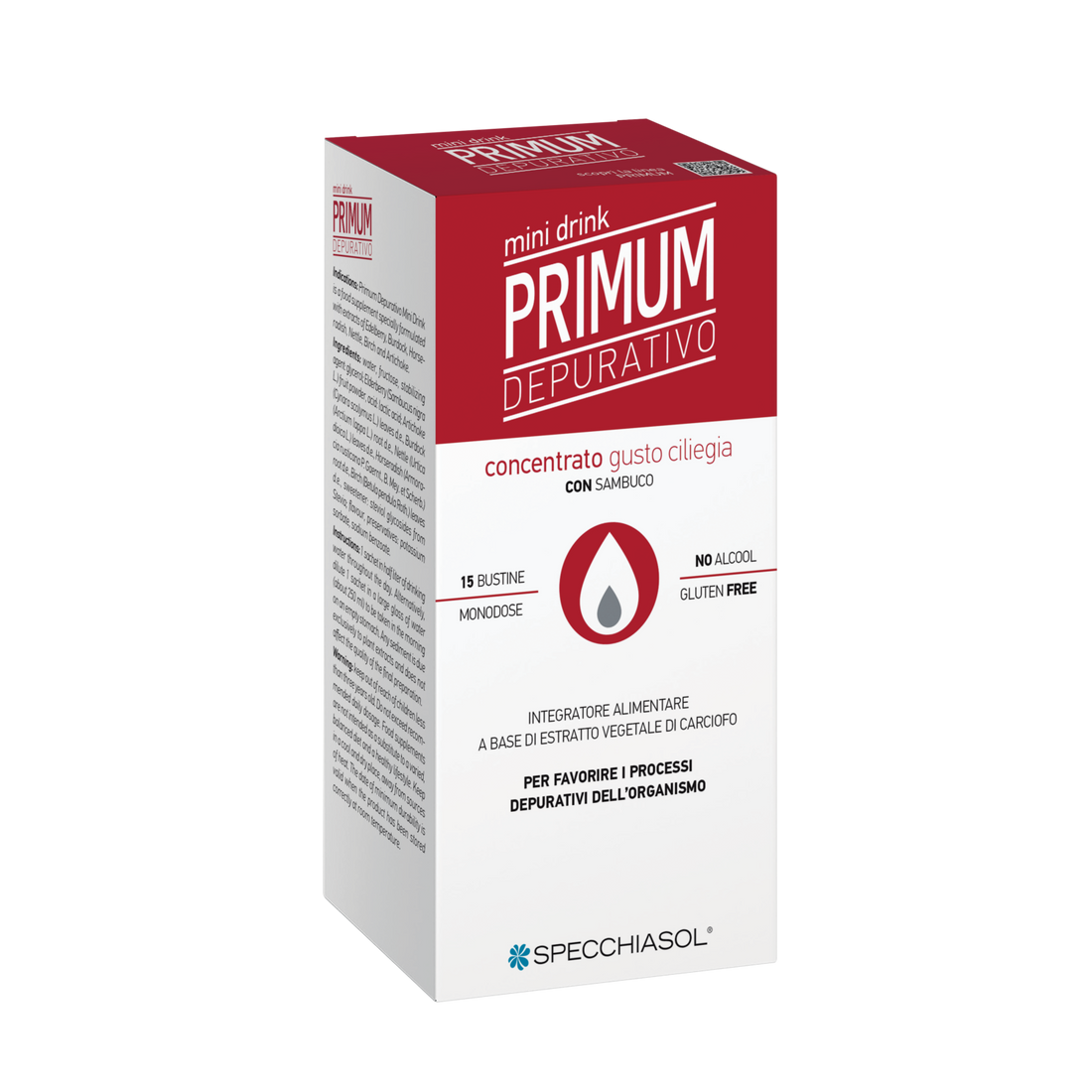 SPECCHIASOL Primum Depurativo gusto Ciliegia – Minidrink 15 bustine