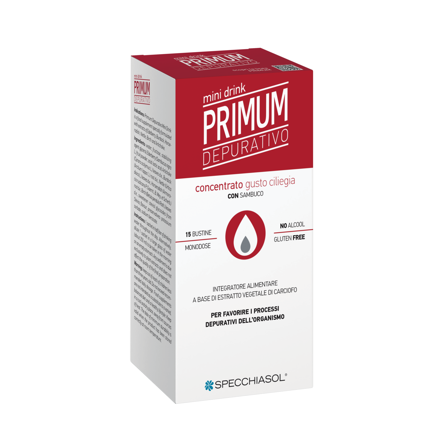 SPECCHIASOL Primum Depurativo gusto Ciliegia – Minidrink 15 bustine