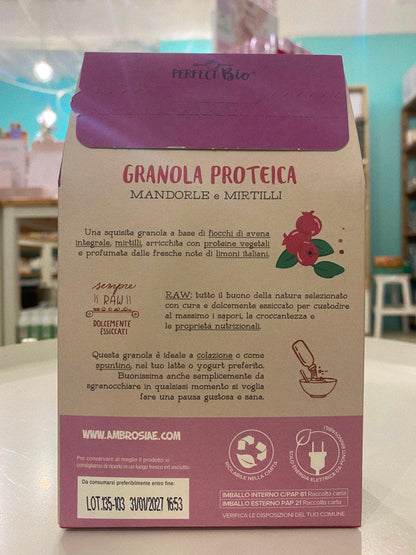 Ambrosiae Granola Proteica Mandorle e Mirtilli 250gr