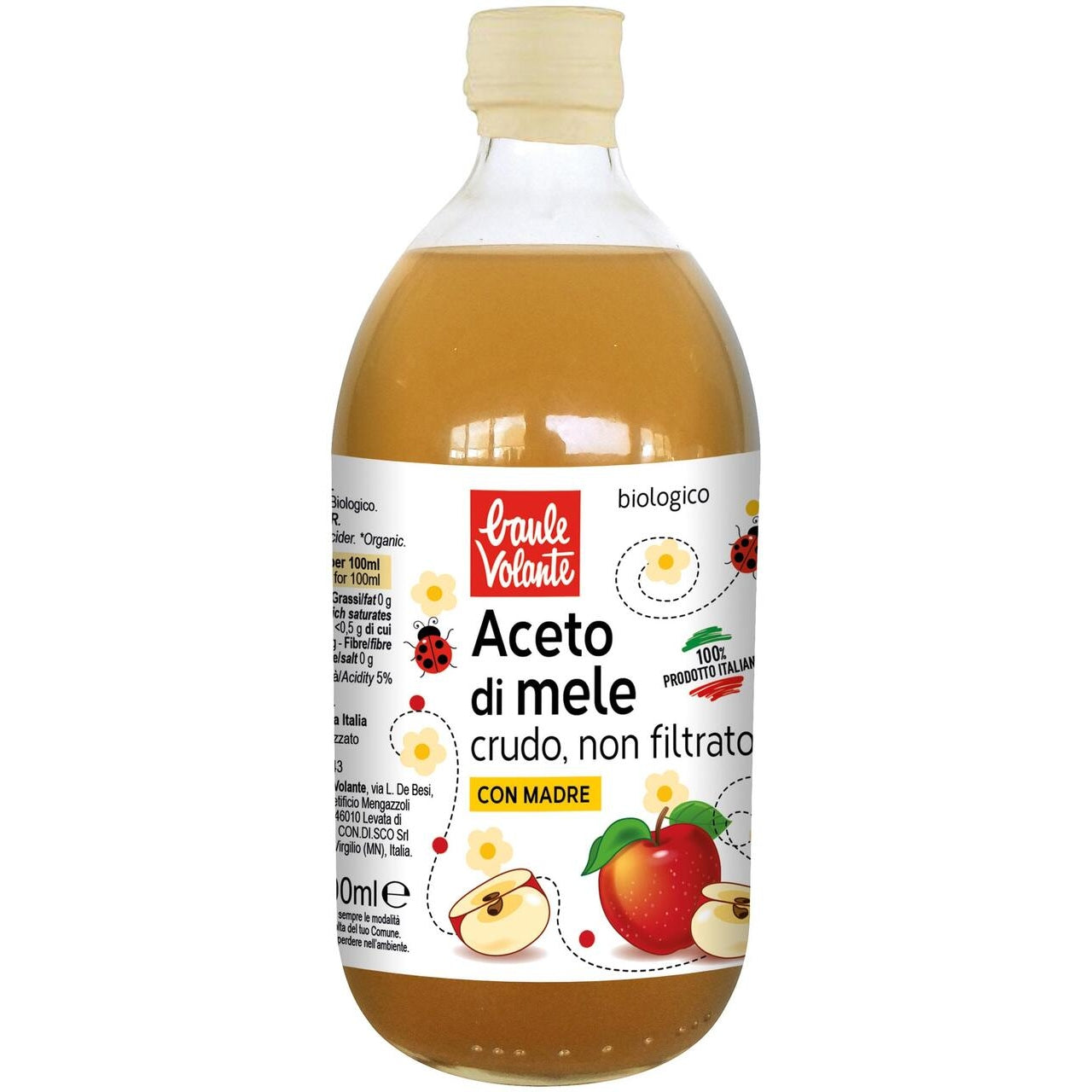 Baule Volante Aceto di Mele non filtrato 500ml