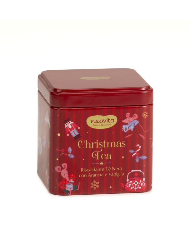 NEAVITA Natale - Barattolino Rosso con Melange Christmas Tea 5 Filtroscrigno
