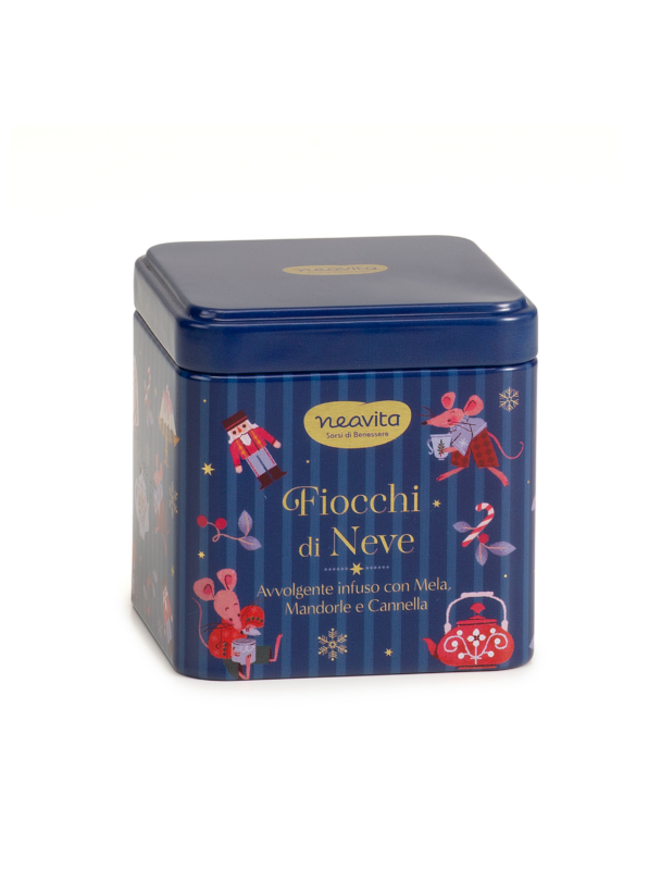 NEAVITA Natale - Barattolino Blu con Infuso Fiocchi di Neve 5 Filtroscrigno