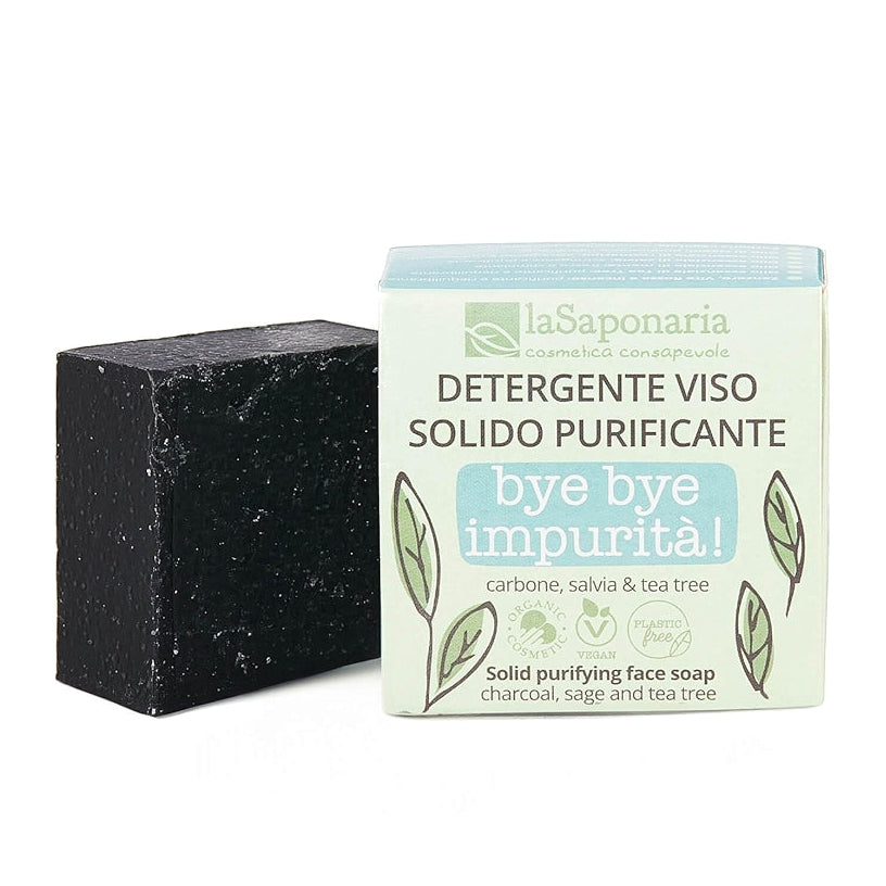LA SAPONARIA Wonder Pop Bye Bye Impurità! Detergente Viso Purificante Solido 70 g
