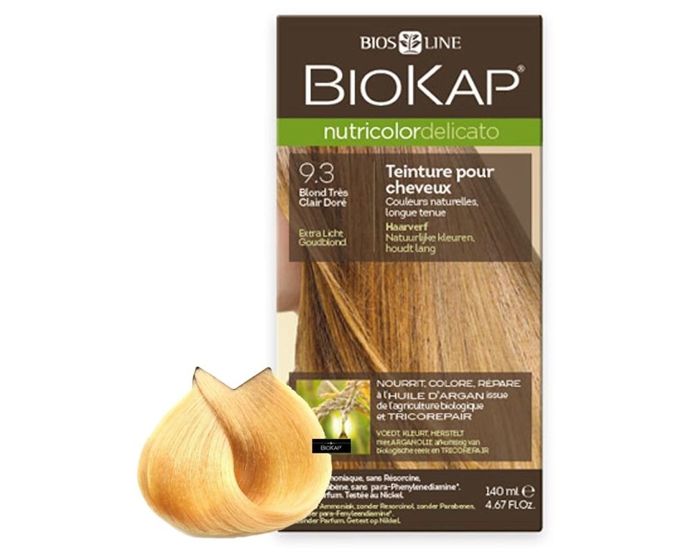 BIOS LINE BioKap Nutricolor Delicato 9.3 Biondo Chiarissimo Dorato Tinta per Capelli 140 ml
