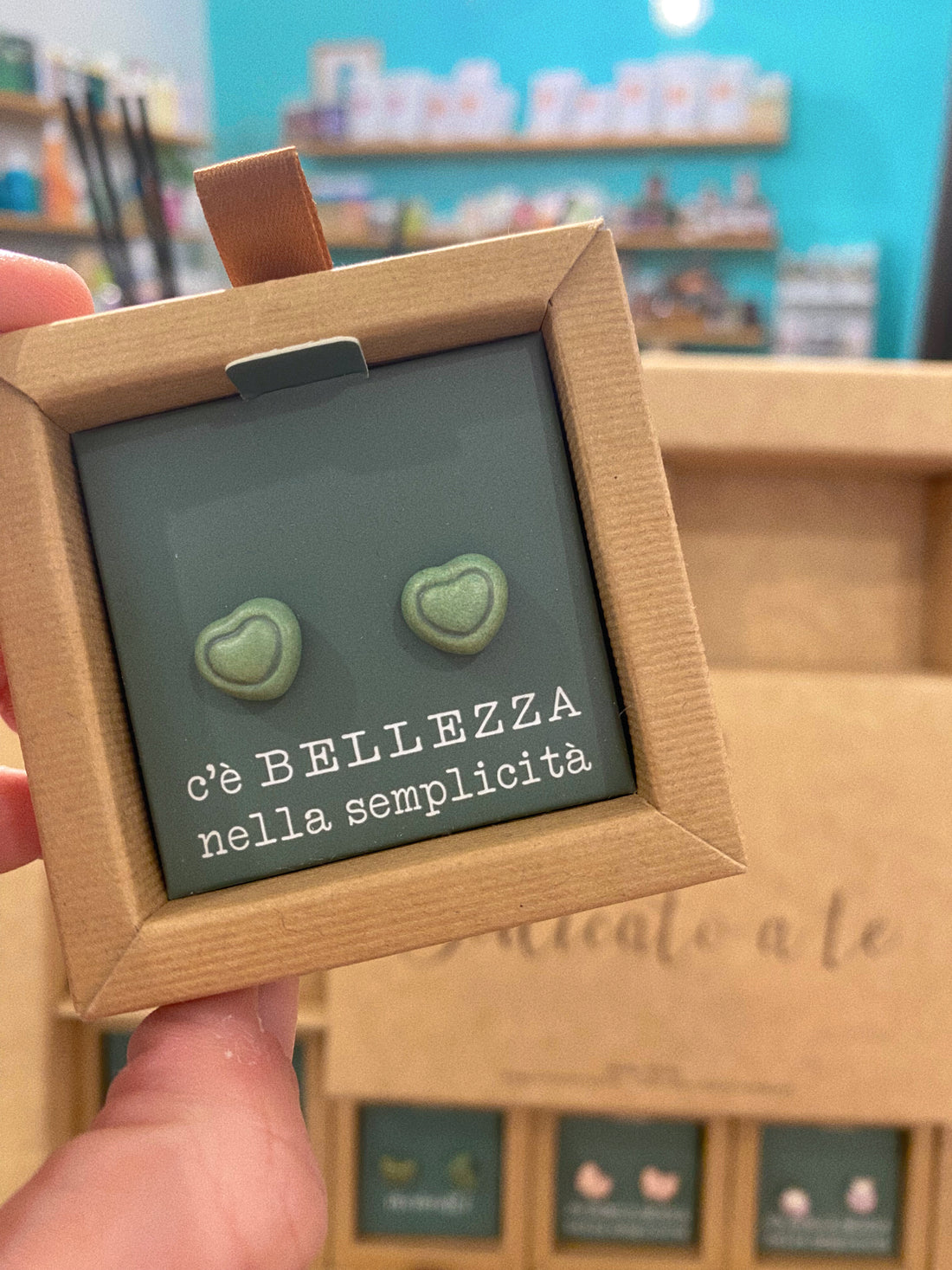 THUN Orecchini Pin Cuore Verde