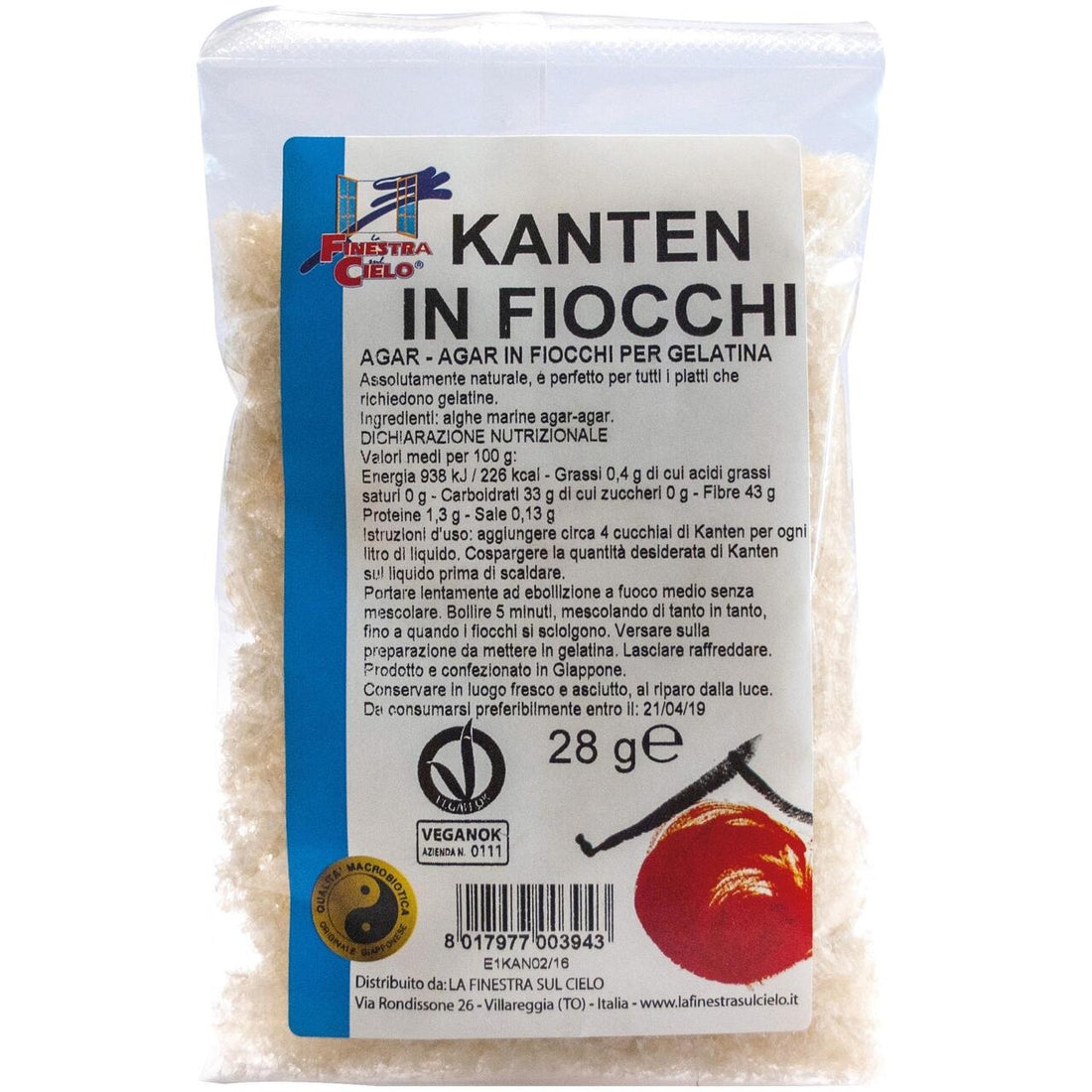 La Finestra sul Cielo - Agar Agar in fiocchi 20gr