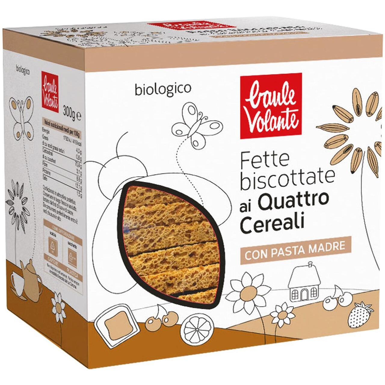 Baule Volante - Fette biscottate Quattro Cereali 300gr